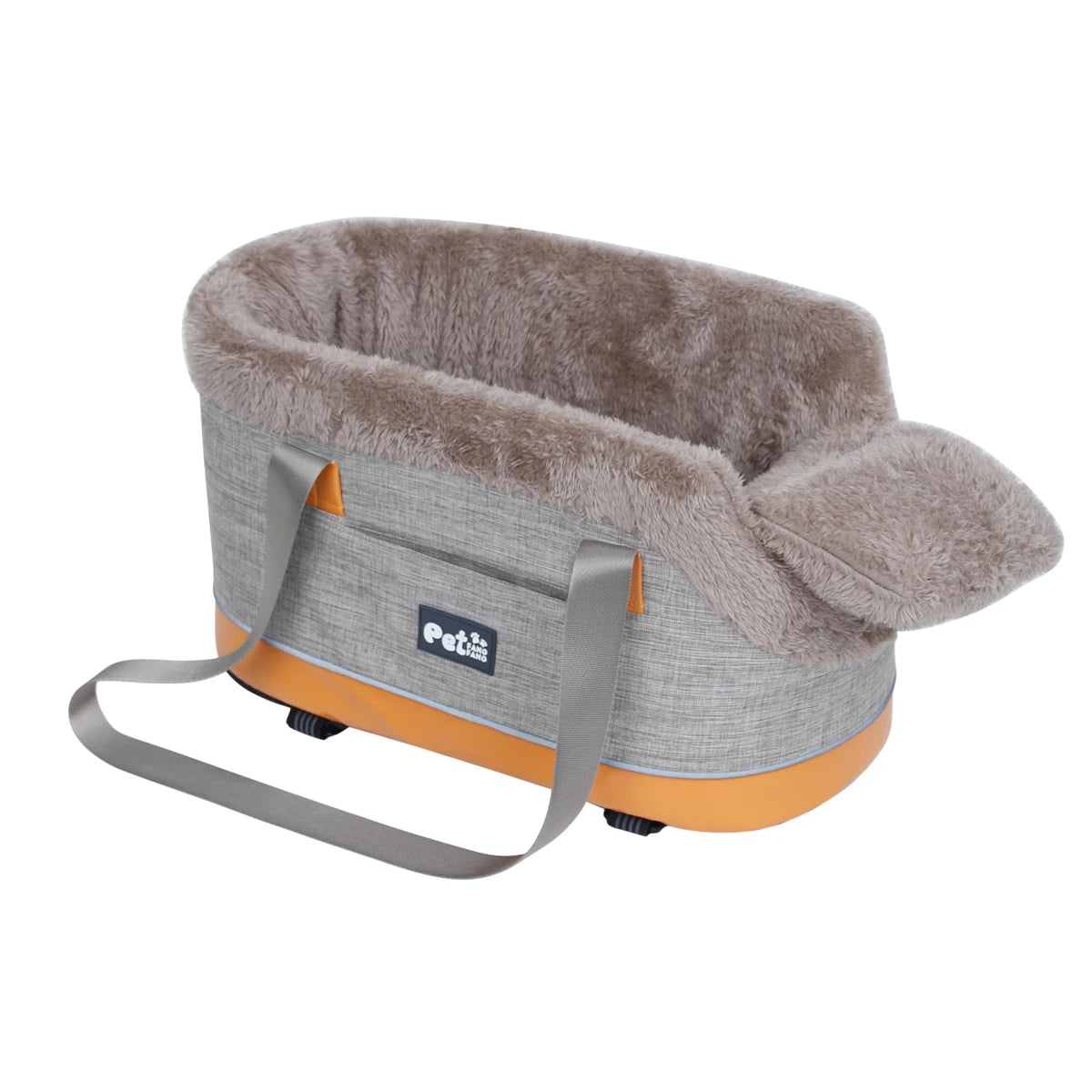 Siège auto sécurisé pour chat et petit chien gris clair