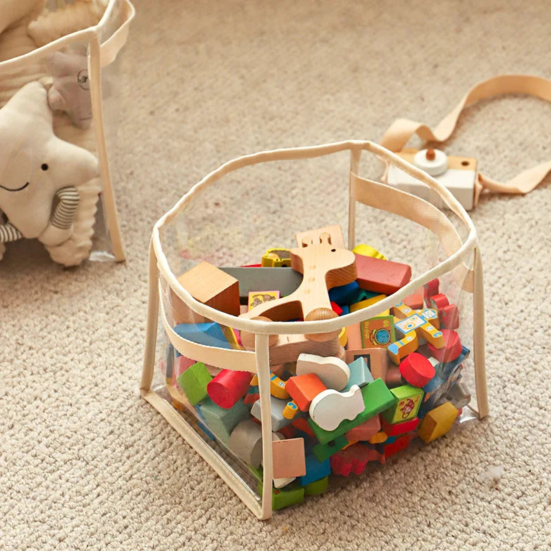 Panier de Rangement Transparent pour Jouets et Accessoires de Chiens