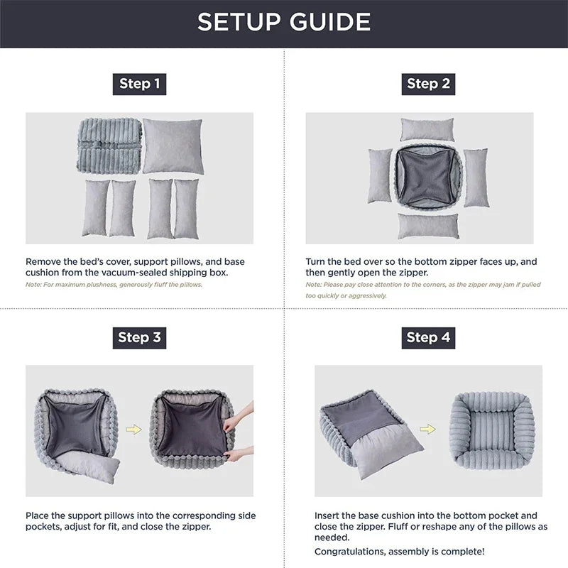 Cama acogedora para perros